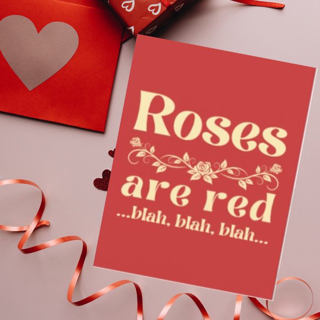 Tarjeta Festiva Los rosas son un extraño Día de San Valentín graci (Buy or Download Now!)