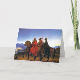 Tarjeta Festiva Los sabios de la epifanía tres reyes cristianos