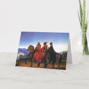 Tarjeta Festiva Los sabios de la epifanía tres reyes cristianos