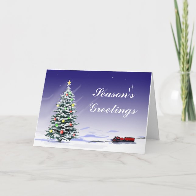 Tarjeta Festiva Los saludos de la estación (Anverso)