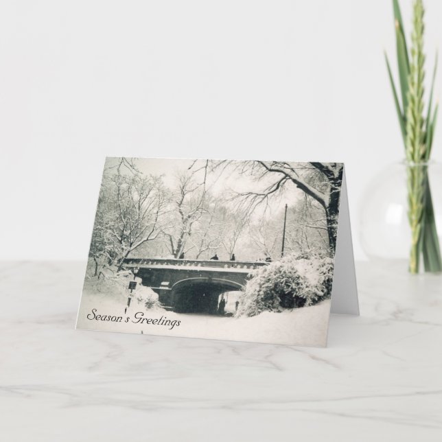 Tarjeta Festiva los saludos de la estación de Central Park (Anverso)