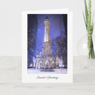 Tarjeta Festiva Los saludos de la estación de Chicago