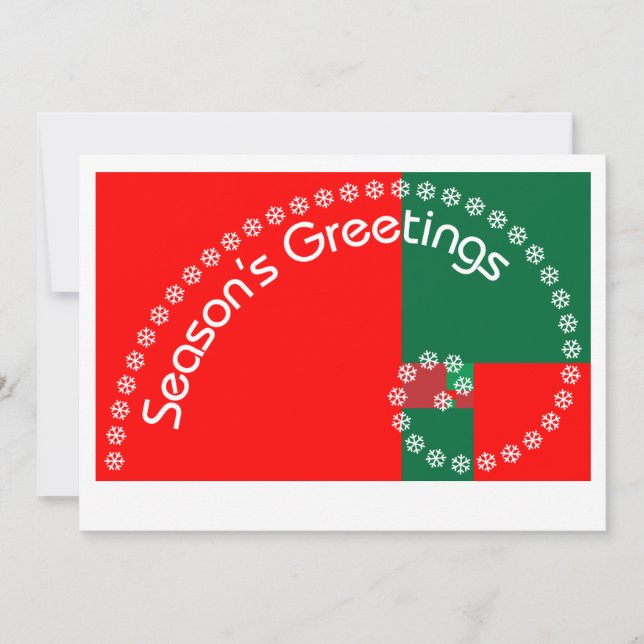 Tarjeta Festiva Los saludos de la estación de Fibonacci (Anverso)