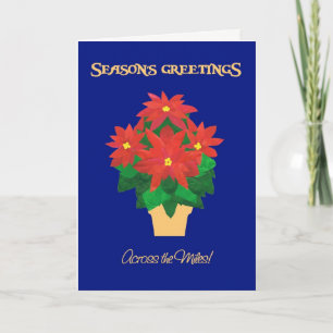 Tarjeta Festiva Los saludos de la estación de los Poinsettias a