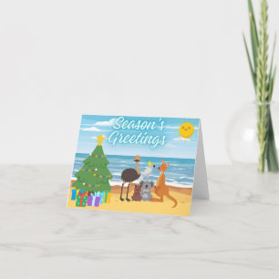 Tarjeta Festiva Los saludos de la temporada desde abajo