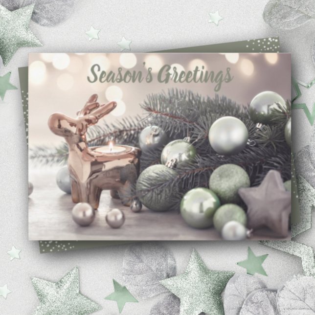 Tarjeta Festiva Los saludos de la temporada elegante (Subido por el creador)