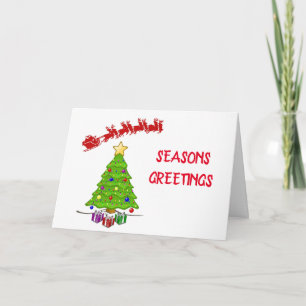 TARJETA FESTIVA LOS SALUDOS DE LA TEMPORADA Y UN AÑO NUEVO FELIZ
