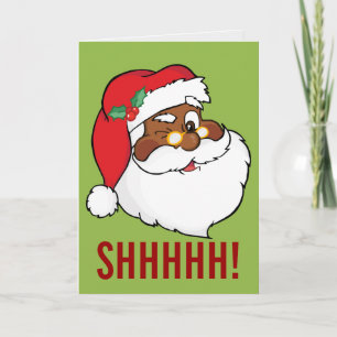 Tarjeta Festiva Los secretos de los Navidades de Winking Black San