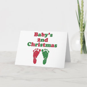 Tarjeta Festiva Los segundos Navidades del bebé