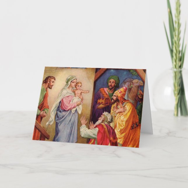 Tarjeta Festiva Los tres sabios (Anverso)