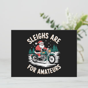 Tarjeta Festiva Los trineos son para aficionados al motociclismo n