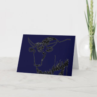 Tarjeta Festiva Los yacs resumen en el negro, búfalo del bisonte