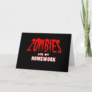 Tarjeta Festiva Los zombis comieron mi preparación