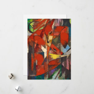 Tarjeta Festiva Los zorros, puntos infinitos después de Franz Marc