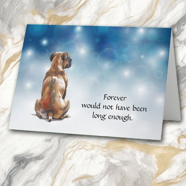 Tarjeta Festiva Loss of Boxer Night Starry Sky Sympathy Card (Subido por el creador)