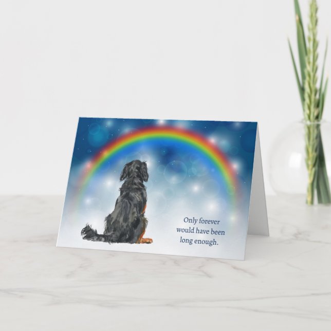 Tarjeta Festiva Loss of Gordon Setter Dog Night Lights Sympathy (Anverso)