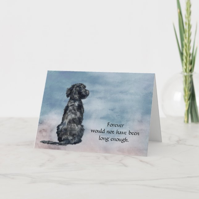 Tarjeta Festiva Loss of Portugese Water Dog Sympathy Card (Anverso)