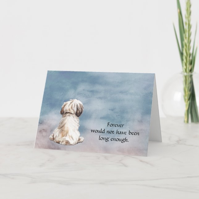 Tarjeta Festiva Loss of Shih Tzu Condolence Sympathy Card (Anverso)