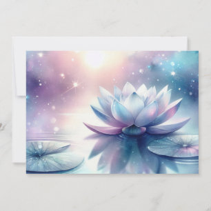 Tarjeta Festiva Loto Celestial Flor de Loto Espiritual Cósmico