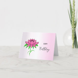 Tarjeta Festiva Loto rosa