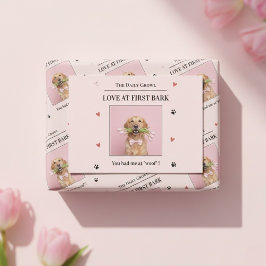 Tarjeta Festiva Love at First Bark Dog Valentine’s Day 