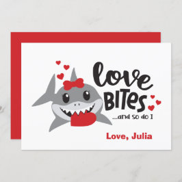 Tarjeta Festiva Love Bites | También Lo Hago Valentine, Chica De T