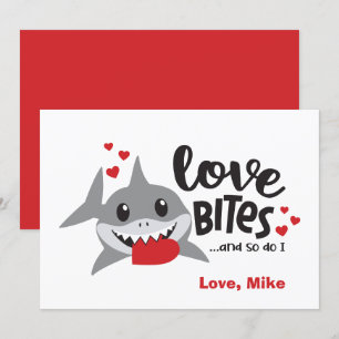 Tarjeta Festiva Love Bites   También Lo Hago Valentine Divertido T