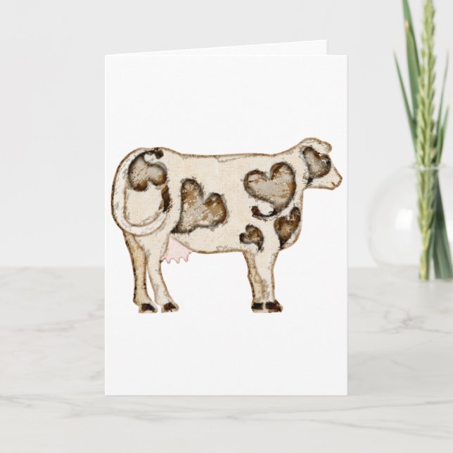 Tarjeta Festiva Love Cow (Anverso)