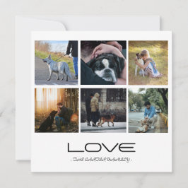 Tarjeta Festiva Love Dog Family Portrait Collage Design