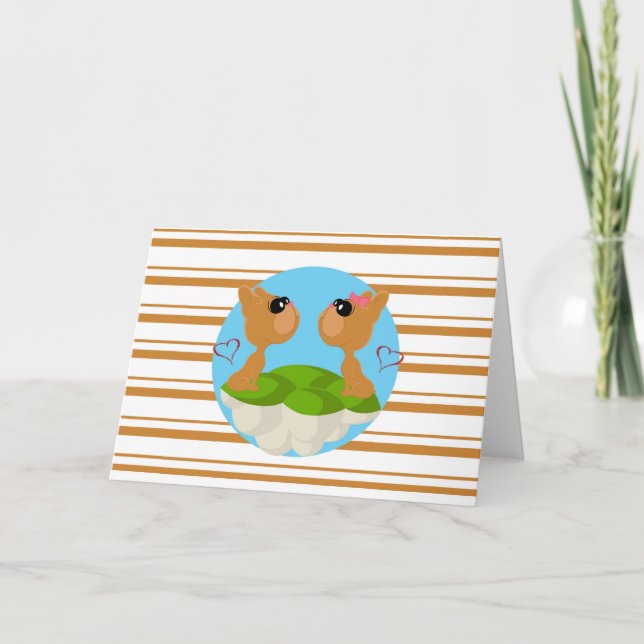 Tarjeta Festiva Love dogs (Anverso)