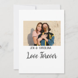 Tarjeta Festiva Love Forever LGbtq pareja orgullo agregar nombre d