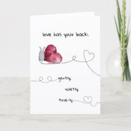 Tarjeta Festiva Love Has Your Back – Folded Love Card
