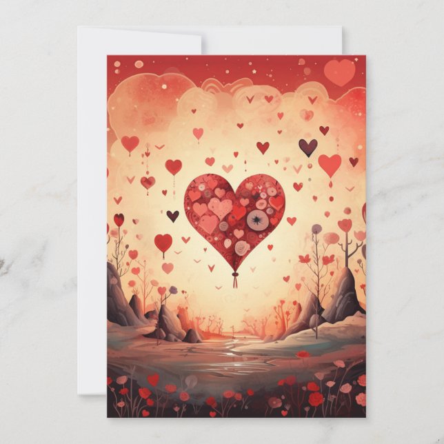 Tarjeta Festiva Love Heart: Cuando te digo - San Valentín Love Car (Anverso)