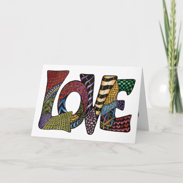 Tarjeta Festiva Love, Hope and Peace wish for the New Year (Anverso)