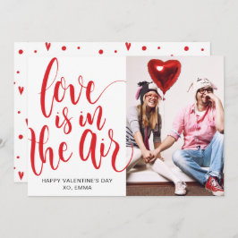 Tarjeta Festiva Love Is In The Air Custom Valentine's Day Photo