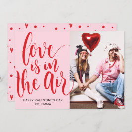 Tarjeta Festiva Love Is In The Air Custom Valentine's Day Photo