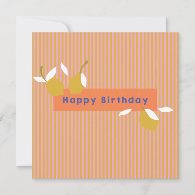 Tarjeta Festiva Love Lemonade Flat Card (Anverso)