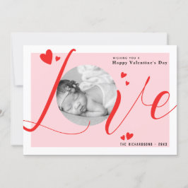 Tarjeta Festiva Love Modern Elegant Happy Valentine Day Photo