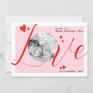 Tarjeta Festiva Love Modern Elegant Happy Valentine Day Photo