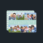 Tarjeta Festiva Love Peace Joy Aqua Band Moderno 6 Collage de foto<br><div class="desc">Diseñado por fat*fa*tin. Fácil de personalizar con su propio texto,  foto o imagen. Para solicitudes de personalizados,  por favor contacte directamente con fat*fa*tin. Se cobran cargos por personalizado. www.zazzle.com/fat_fa_tin www.zazzle.com/color_therapy www.zazzle.com/fatfatin_blue_knot・・・・・・・. www.zazzle.com/fatfatin_red_knot www.zazzle.com/fatfatin_mini_me www.zazzle.com/fatfatin_box</div>