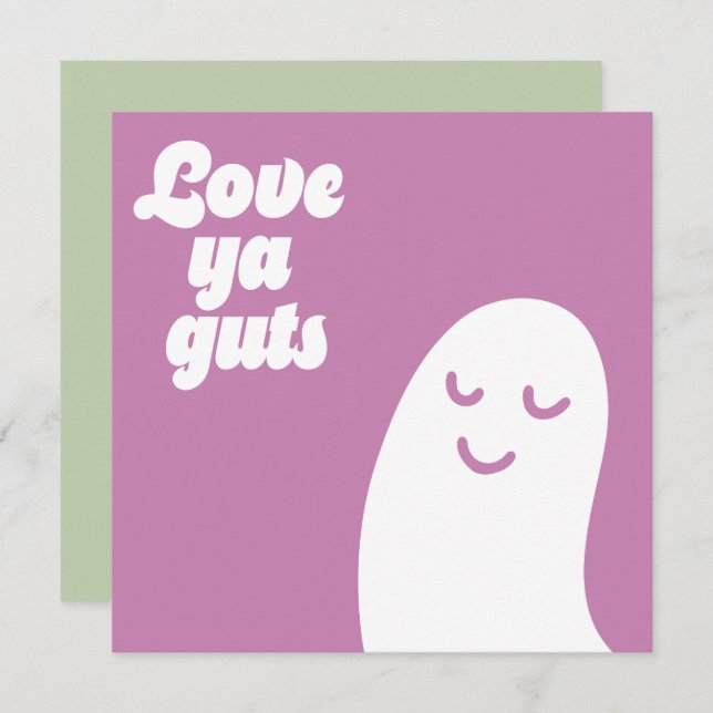 Tarjeta Festiva Love ya guts - Probiotic Valentine (Anverso / Reverso)