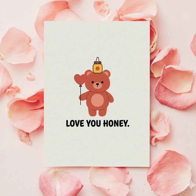 Tarjeta Festiva Love You Honey Card for Wife Valentine Gift (Subido por el creador)