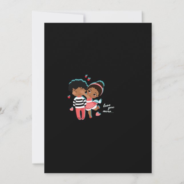Tarjeta Festiva Love You More Graphic Minimal Design  (Anverso)
