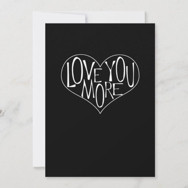 Tarjeta Festiva Love You More Refined Aesthetic  (Anverso)