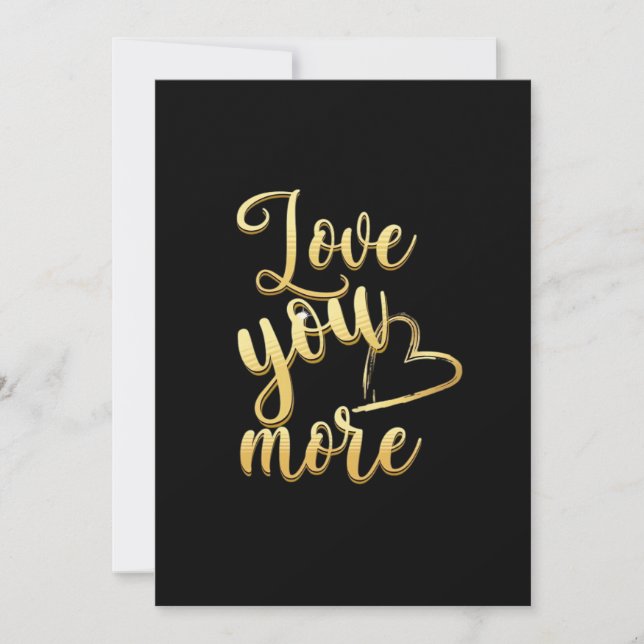 Tarjeta Festiva Love You More Soft Modern Style  (Anverso)
