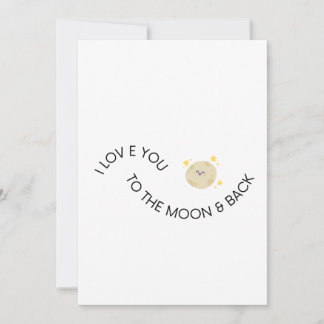 Tarjeta Festiva Love You to Moon and Back Cute Minimal Valentine
