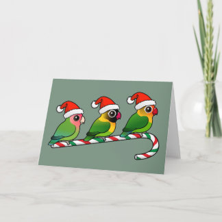 Tarjeta Festiva Lovebird Candy Cane