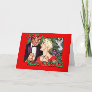 Tarjeta Festiva LoveChristmasCouple-GreetingCard