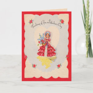 Tarjeta Festiva Lovely Doll Día de San Valentín Card