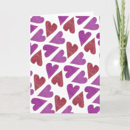 Tarjeta Festiva Lovely Hearts Custom Message Card